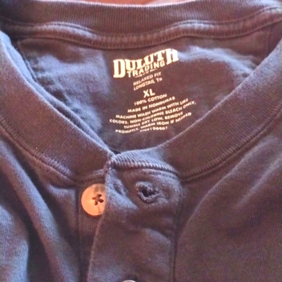 Men's Longtail T Relaxed Fit Short Sleeve Henley with Pocket-XL black - Picture 5 of 5